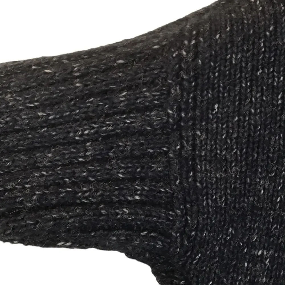 SimplyVera Vera Wang Knit Cardigan Tie Waist Sweater Pockets Marled Navy Large - Picture 8 of 15